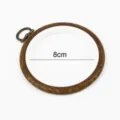 Round imitation wood embroidery hoop with metal hanging ring, 8cm plastic cross stitch ring. - Round Mini (Diameter 10cm)