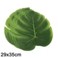 Fausse Feuille de Monstera Artificielle Plante Verte Décoration pour Palmier 29x35cm - L / 12 Pièces (29cm x 35cm)