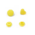 Boutons pression en résine jaune accessoires de vêtement DIY cœur et rond lot neuf - Bouton Pression Cœur / Lot de 10 / Jaune