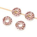 16mm acrylic donut loose beads for DIY handmade bracelets, necklaces, and phone charms crafting. - 1 Piece/Pack / Beige