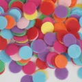Colorful round felt pads for DIY crafts, hair accessories and ribbon bows handmade supplies. - Mixed Style / 15mm Diameter 100 Pieces/Pack