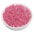 Pink glass donut beads 4mm handmade DIY bracelet necklace jewelry making accessories set. - 450g/Pack Approx 8100 Pcs / Dark Red