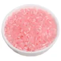 Pink glass cat eye donut beads 4mm loose spacer beads for DIY jewelry making bracelets. - 450g/Pack Approx 8100 Pcs / Orange Pink