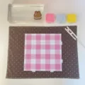 DIY fuse beads pegboard set with colorful pixel beads, heat-resistant board and craft tools. - 78 Long Pegs Style / 1 Piece / Light Pink