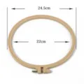 Telaio da ricamo in plastica anello punto croce strumento regolabile 24.5cm 22cm fai da te - Cerchio Effetto Bambù 27.5cm / Diametro 27.5cm Interno 25cm