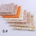 Baumwollstoff mit bunten Blumenmustern und Punkten für DIY Patchwork und Nähen. - Stil 6 / Pflaster-Set