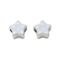 Perline a stella a quadri blu in acrilico argentato accessori per catena da telefono DIY - 1 Pezzo/Pacchetto / Quadri blu e bianchi