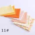 Cotton floral fabric printed cloth DIY patchwork accessories yellow orange bundle - Style 11