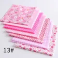 Cotton floral printed fabric fat quarters bundle pink patchwork DIY craft sewing material - Style 13