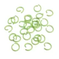 Grüne Metall Biegeringe Offene Ösen zum Basteln für DIY Schlüsselanhänger Zubehör - 50 Stück/Packung (1.2x10mm) / Hellgrün
