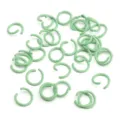 50 Stk. hellgrüne offene Biegeringe Metall Spaltringe DIY Schmuckherstellung Verbinder - 50 Stück/Packung (1.2x10mm) / Grün