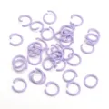 Lila offene Biegeringe Metall Splitringe DIY Schlüsselanhänger Perlen Zubehör Teile - 50 Stück/Packung (1.2x10mm) / Lila