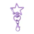 Purple star metal lobster clasp swivel keychain hook for DIY bags jewelry making accessories - Dark Purple (2 Pieces/Pack)