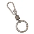 Durable alloy keychain with spring hook and round ring, perfect for DIY crafts and bags. - 1 Set / Pack / Matte Silver