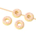 16mm acrylic donut loose beads colorful DIY bracelet phone chain jewelry making accessories - Light Yellow