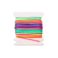 Colorful nylon cord 0.8mm jade thread for DIY handmade beaded bracelets and jewelry making crafts. - #019 Rainbow Gradient / 5 Meters/Pack