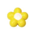 Breloque perle fleur jaune à cinq pétales, pendentif marguerite brillant pour porte-clés DIY. - Fleur à Cinq Pétales (Jaune)