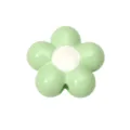 Perle fleur en résine 5 pétales verte breloque pour porte-clés DIY bracelet bijoux accessoires. - Fleur à Cinq Pétales (Vert Crème)