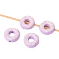 16mm Acrylic Donut Loose Beads Cute DIY Bracelet Phone Chain Jewelry Craft Accessories - Purple