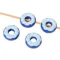 Blue Donut Acrylic Beads 16mm DIY Loose Bead for Handmade Bracelet Jewelry Accessories - Dark Blue