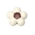 Perle fleur 5 pétales blanche pendentif DIY pour lanière de téléphone et porte-clés. - Fleur à Cinq Pétales (Blanc Crème)