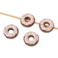 16mm acrylic donut loose beads, cute colorful sprinkles design for DIY handmade jewelry crafts - Coffee