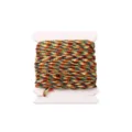 Nylon braided cord 0.8mm, colorful DIY jewelry making string, beading thread spool, multi-color. - #020 Colored Gold Pattern / 5 Meters/Pack