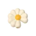 Pendentif perle fleur marguerite blanche pour porte-clés DIY lanière téléphone bijoux - Petite Marguerite (Blanc Crème)