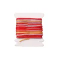Colorful 0.8mm nylon cord wound on a white spool card, perfect for handmade DIY jewelry. - Gradient Segment Dye #087 / 5 Meters/Card (0.8mm)