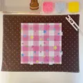 Square fuse bead pegboard plate for DIY crafts, pink plaid pattern variant, high temperature resistant. - 78 Long Pegs Style / 1 Piece / Pink Star