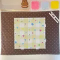 Square fuse bead pegboard DIY craft tool set with transparent grid and colorful star pattern design - 78 Long Pegs Style / 1 Piece / Yellow Star