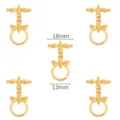 18K gold plated small OT clasp dragonfly shape DIY bracelet necklace jewelry findings 5pcs - Dragonfly Style