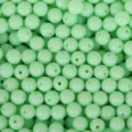 Cuentas redondas de acrílico verde claro para manualidades de joyería DIY, cuentas sueltas. - Paquete de 200 (6mm) / Verde claro
