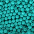 Cuentas redondas acrílicas turquesa color caramelo DIY pulsera hecha a mano joyas - Paquete de 200 (6mm) / Verde Pavo Real