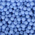 Cuentas redondas de acrílico azul claro para manualidades de joyería DIY y pulseras. - Paquete de 200 (6mm) / Azul claro