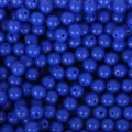 Cuentas redondas de acrílico azul para joyería artesanal DIY y manualidades infantiles. - Paquete de 200 (6mm) / Azul zafiro