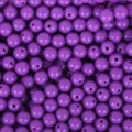 cuentas redondas de acrilico morado para ninos diy fabricacion de joyas artesanales - Paquete de 200 (6mm) / Púrpura profundo