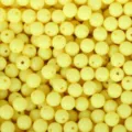 Cuentas redondas de acrílico amarillo para fabricación de joyas DIY y manualidades por mayor. - Paquete de 200 (6mm) / Amarillo claro