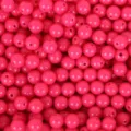 Cuentas redondas de acrílico rosa DIY niños joyería artesanía materiales suministros - Paquete de 200 (6mm) / Rosa rojo