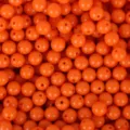 Cuentas redondas de acrílico naranja para manualidades y fabricación de joyas DIY sueltas. - Paquete de 200 (6mm) / Rojo Anaranjado