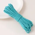 Turquoise cotton cord for handmade DIY crafts, braided rope for clothing accessories. - Elegant Green