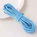 Light blue core-spun cotton braided rope for DIY crafts and clothing accessories. - Light Blue