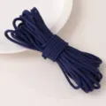 Dark blue cotton core braided rope for DIY crafts and clothing accessories crafting. - Navy Blue