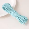 Light blue cored cotton braided rope for garment accessories, DIY crafts and home decor. - Aqua