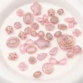 Gemischte rosa gold Acryl Perlen lose für DIY Handgemachte Armbänder Halsketten Schmuck Zubehör. - 500g/Packung (ca. 550 Stk.) / Aurora Goldbemalt Gemischt (Rosa)