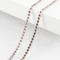 1M colorful rhinestone chain pink crystal claw chain for DIY handmade jewelry and accessories - 2.5mm 1 Meter Pack / Silver Base Light Purple