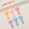 Colorful DIY mini fork charms resin craft accessories for handmade phone case decoration - Mini Fork Style (CRT88) / 10 Pieces/Pack (25x12mm) / Multicolor