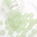 Light green glass wheel beads loose spacer beads for DIY bracelet jewelry making - 450g Pack (Approx. 2700 Pieces) / Cyan Green