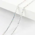 Vibrant colored rhinestone claw chain for DIY jewelry making, gorgeous crystal trim detail. - Silver Base AB Color / 2.8mm (1 Meter)