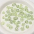 Hellgrüne durchsichtige Acryl Perlen gemischt, Blumen und geometrische Formen, DIY Schmuck. - 500g/Packung (ca. 550 Stk.) / Transparent Goldrand Gemischt (Grün)